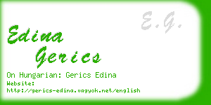 edina gerics business card